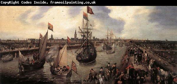 Adriaen Pietersz Vande Venne The Harbour of Middelburg